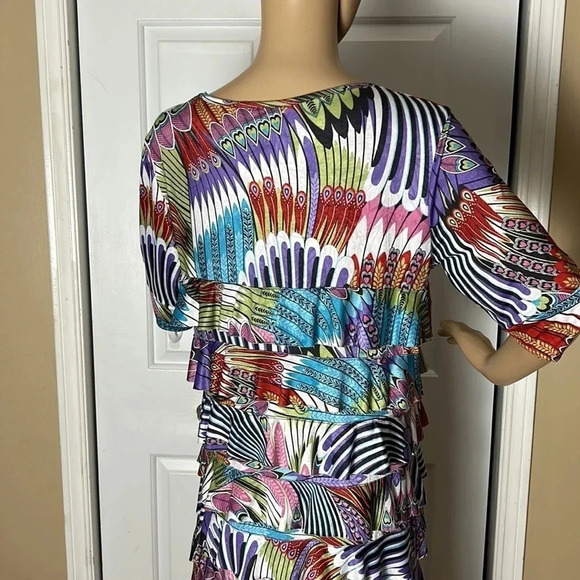 PATCHINGTON  dress,women Large,multicolore,tiered,ruffles,event,boho,colorful - Picture 7 of 17